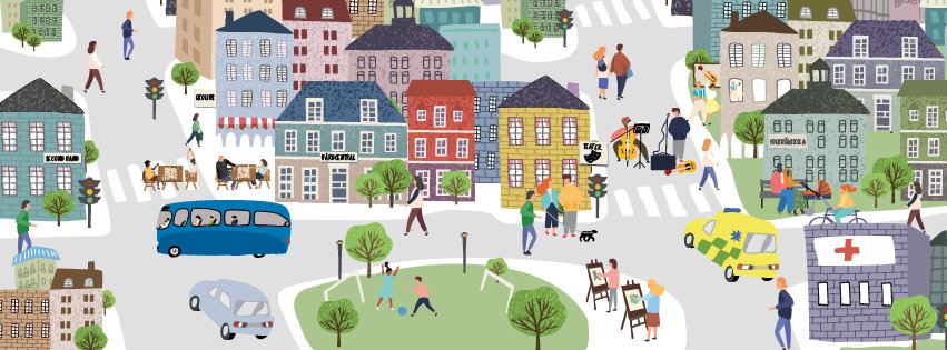 Illustrationer av samverkan mellan det offentliga och det ideella.