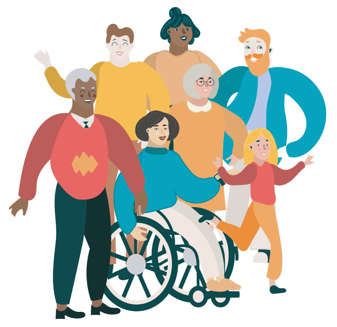 Flera personer tillsammans